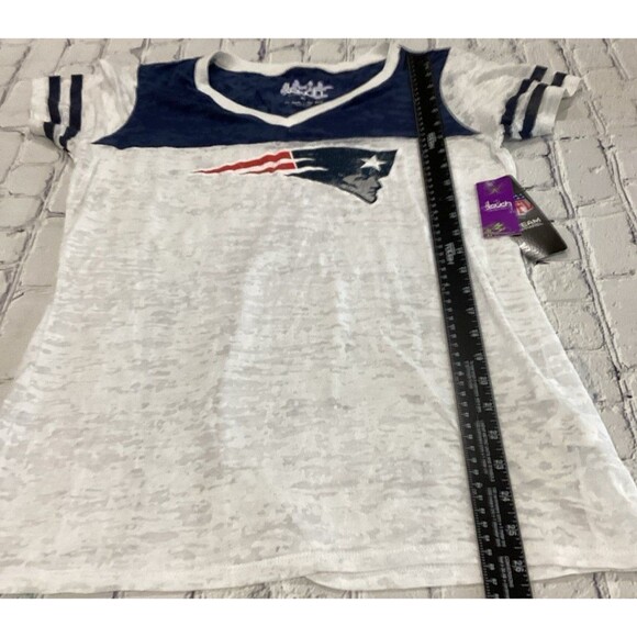 NFL Touch T-Shirt Women's Size XL White Navy New England Patriots Team Heather - Picture 7 of 7